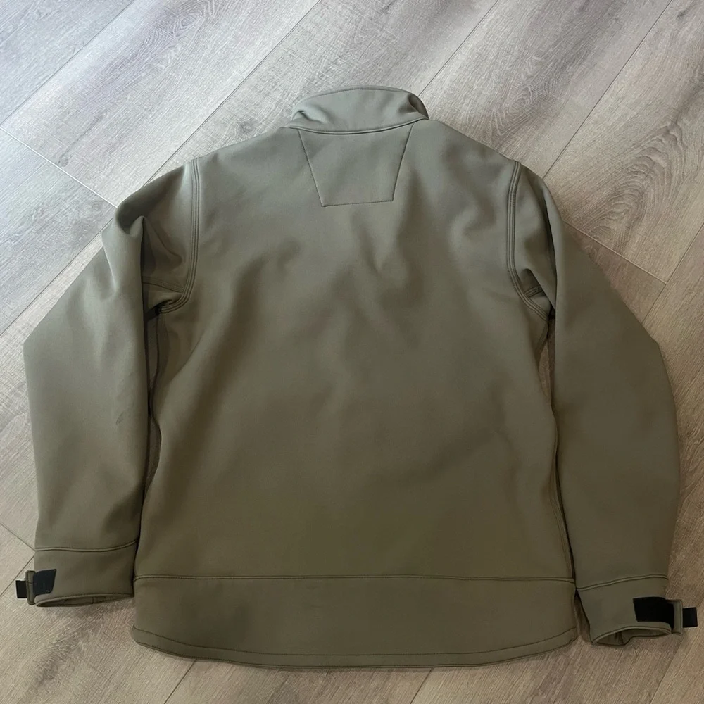 Carhartt‎ 102199 Crowley Jacket Men Small Brown Water Repellent Zip Pocket Nylon - Picture 5 of 16